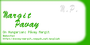 margit pavay business card