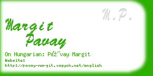 margit pavay business card